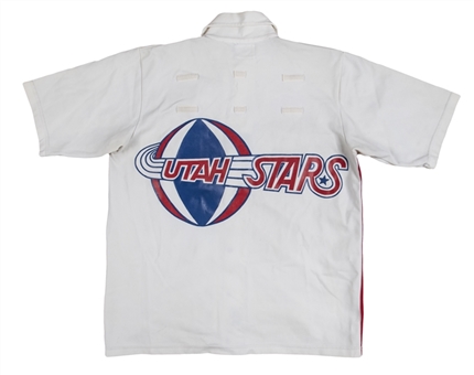 1973-75 Bruce Seals Utah Stars ABA Game Worn White Shooting Jacket (MEARS)